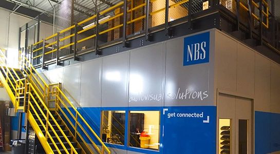 Mezzanine-wall supported