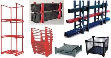 Portable stacking rack & containers