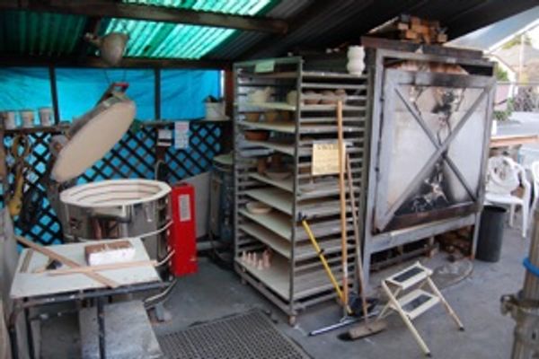 Greenware rack for bonedry.