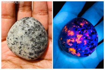 A “Cosmic” Fluorescent Syenite Sodalite.