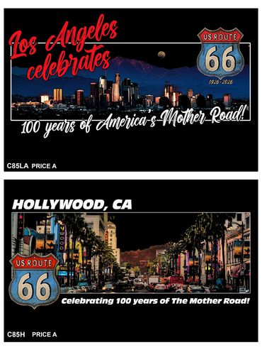 Full color LA and Hollywood Route 66 Shirts