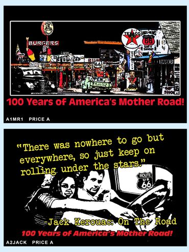 Route 66 Centennial shirt and Jack Kerouac Route 66 shirt