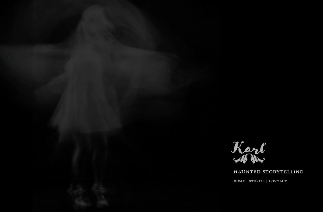 Ghostly figure of a girl spinning in a dark, eerie setting.