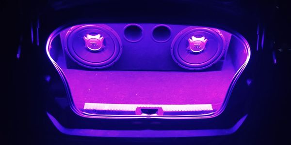 ARG Performance sub box sub woofers purple light boot led change custom boot build