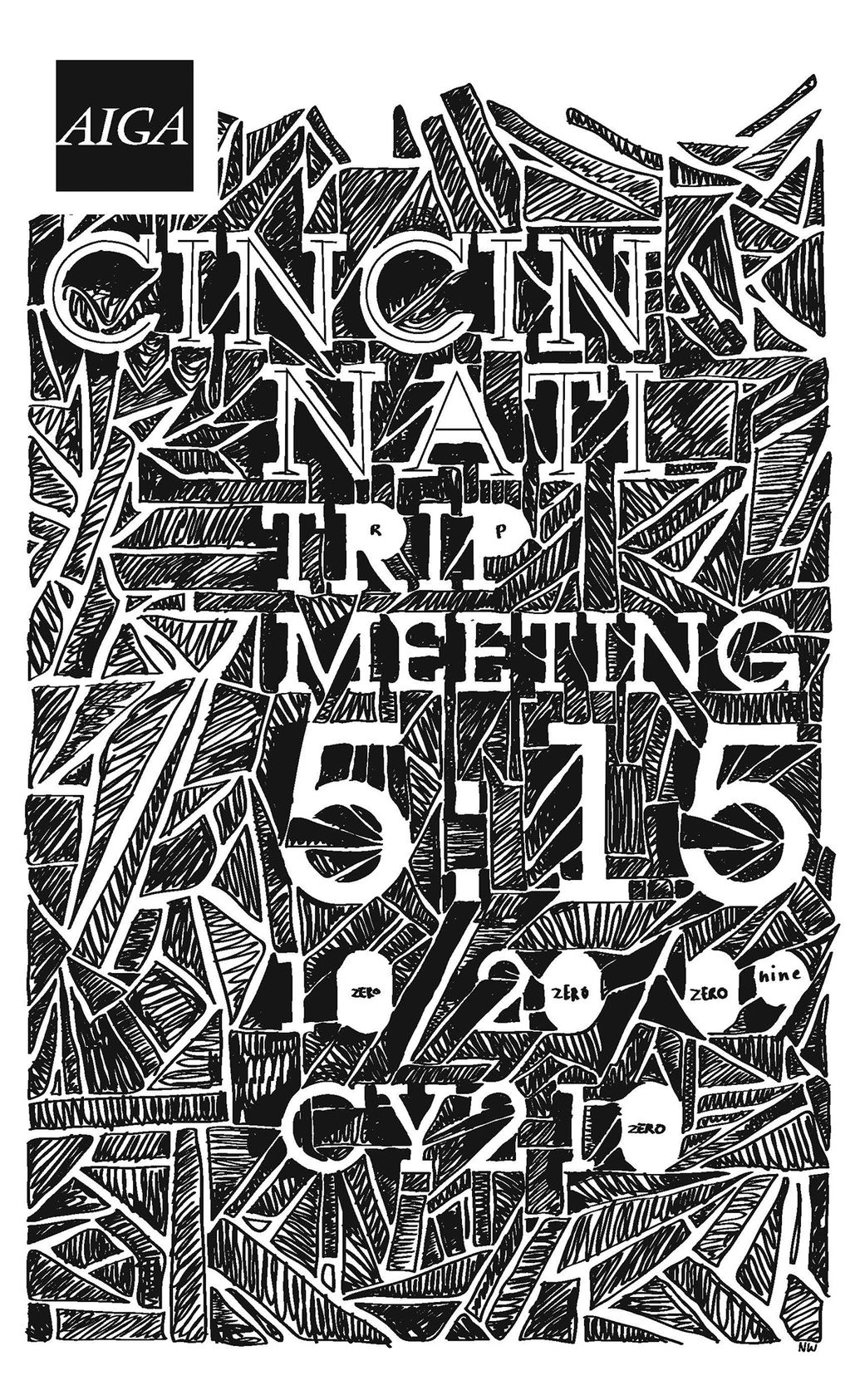 Flyer designed for AIGA MSU Students Chapter