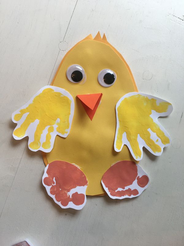 Handprint Footprint Spring Easter Chick