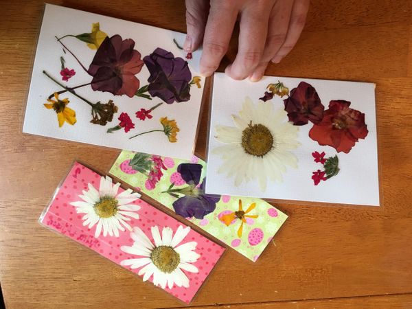 Dried Flower Art Bookmark Cards