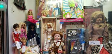 Dolls including Barbies for sale.