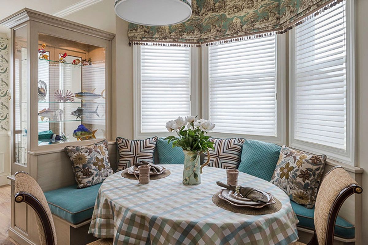 Custom banquet and cabinetry window treatments custom cushions and table cloth