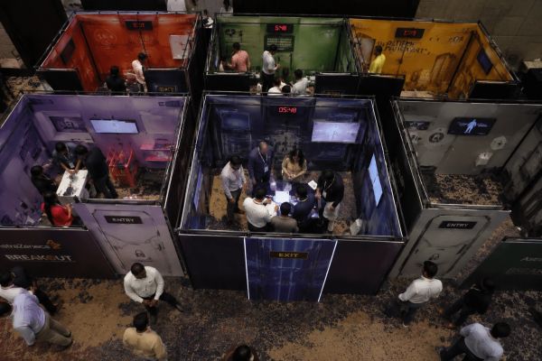 Fun & learning escape room concept, custom build for AstraZeneca.
