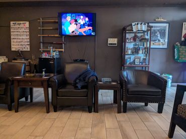 Cigar lounge with TV