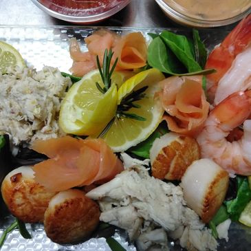 Cater AZ seafood dishes for your next inflight Catering meal.