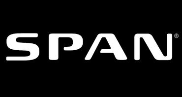 White SPAN logo on a black background.