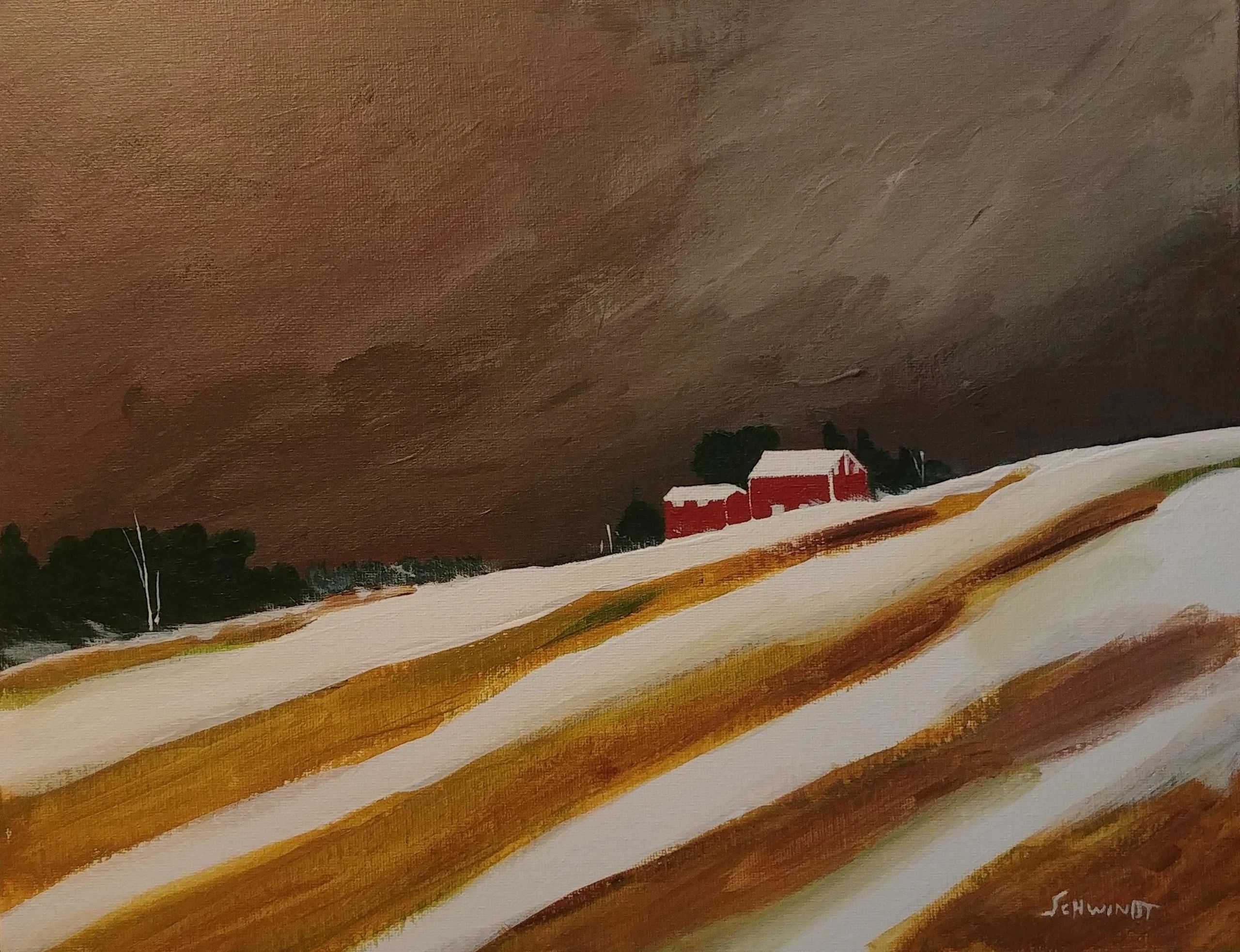 night time, early spring
acrylic on canvas board