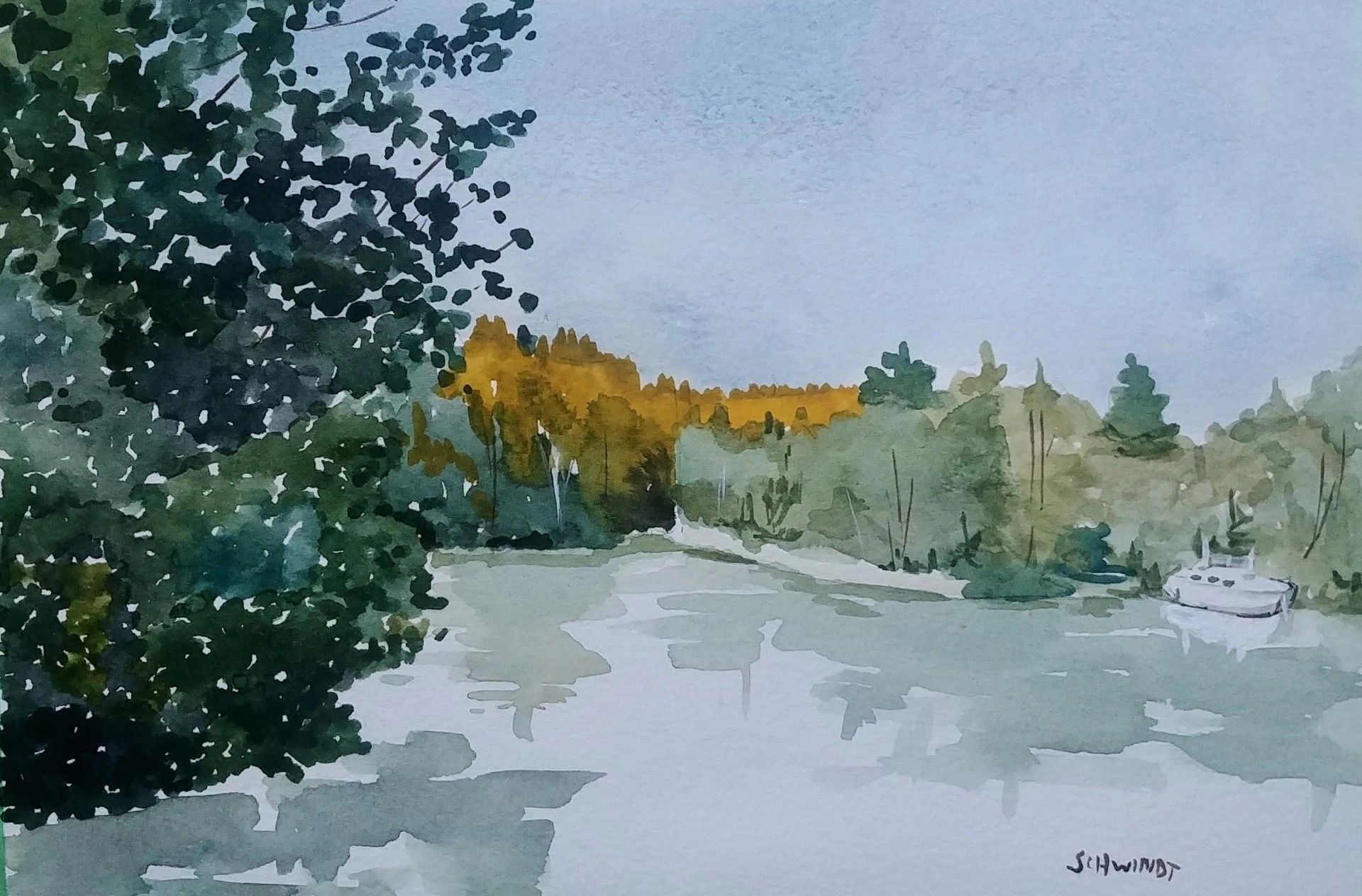Summer day, Rideau canal
watercolour