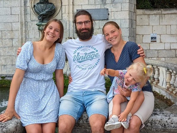 Meine Familie und ich.