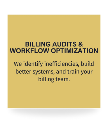 Law firm billing audits and workflow optimization to improve accuracy and team efficiency.