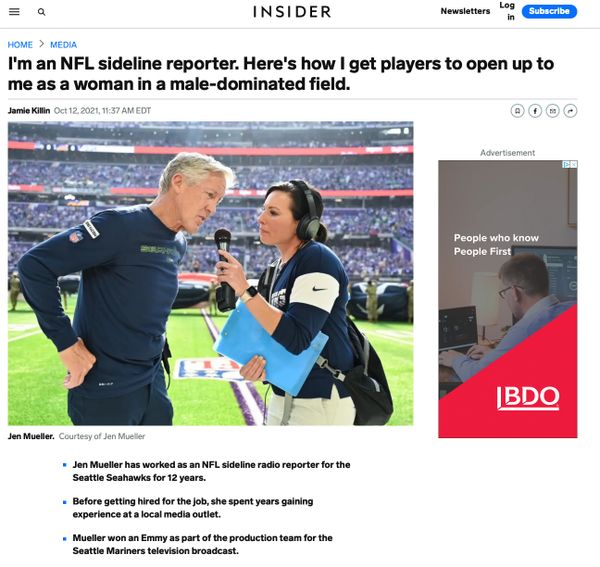 Talk Sporty to Me - A Client of The BCPR Group on Business Insider