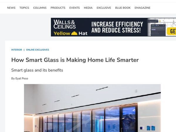 Gauzy - A Client of The BCPR Group Wall & Ceilings