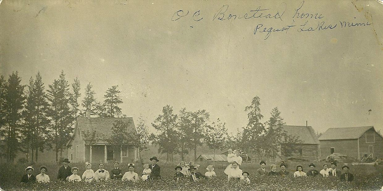 At my family's homestead in Pequot Lakes. My Great Great grandparents Sophie and Ole Bonstead, Thoma
