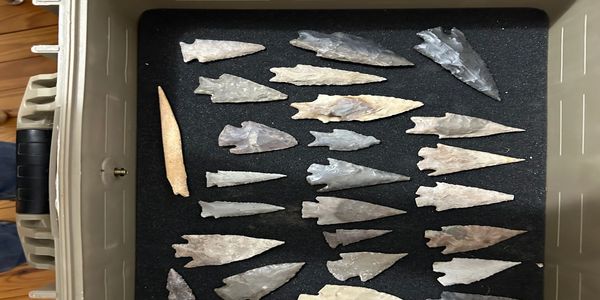 Native American arrowheads found in Lampasas County, Texas