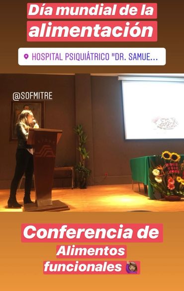 Conferencia de Alimentos funcionales para el hospital Público Dr, Samuel Ramirez