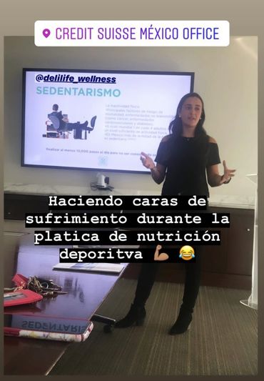 Plática de Nutrición Deportiva para Credit Suisse Mexico