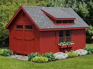 10’ x 14’ Classic Painted Board & Batten w/ Optional Dormer