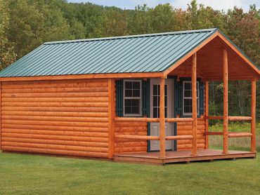 12'x26' Log Style Cabin with Metal Roof