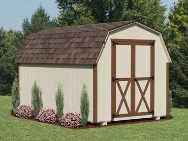 8'x12' Mini Barn Features Double Doors
