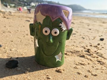 craftsea paint your own pottery studio mumbles swansea south wales frankenstein tea light 