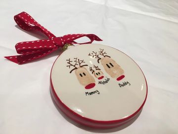 Craftsea Paint your own pottery mumbles swansea south wales flat bauble large Christmas