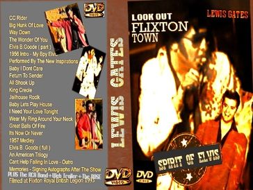 DVD cover of Lewis Gates performing Elvis Presley songs.