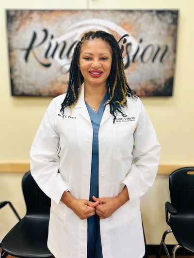 Dr. Pierre at King Vision Optometry Clinic in Nacogdoches, Texas.
