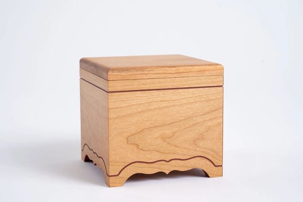 Cherry Keepsake box with red accents