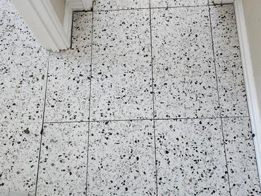 Newly laid tiles—precise lines, smooth finish, and built to last.