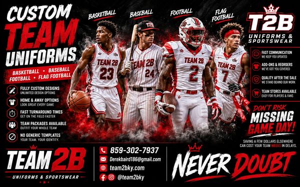 Custom Team uniforms and sportswear with fast turnaround and bulk pricing. We also specialize in tea