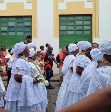 Procession of the Sisterhood of the Good Death, during the annual Boa Morte Festival in Cachoeira, B