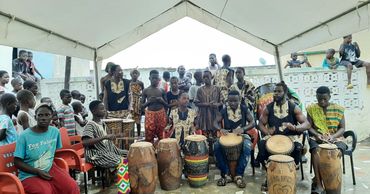Welcoming at Adanwomase/Ntonso Village