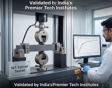 NIT Calicut certified Trell-X material test; proving superior strength over concrete and GI.
