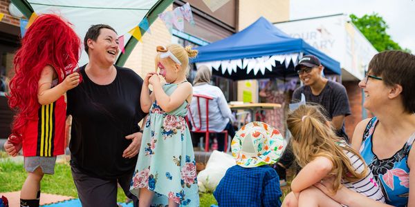 Children enjoying an arts festival