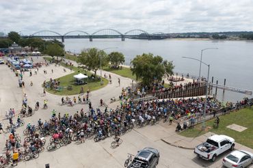 RAGBRAI ending at Davenport, 2023