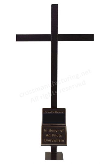 Large Custom Roadside Memorial, Pilot Memorial, Ag Pilot Memorial, Large Steel Memorial Cross