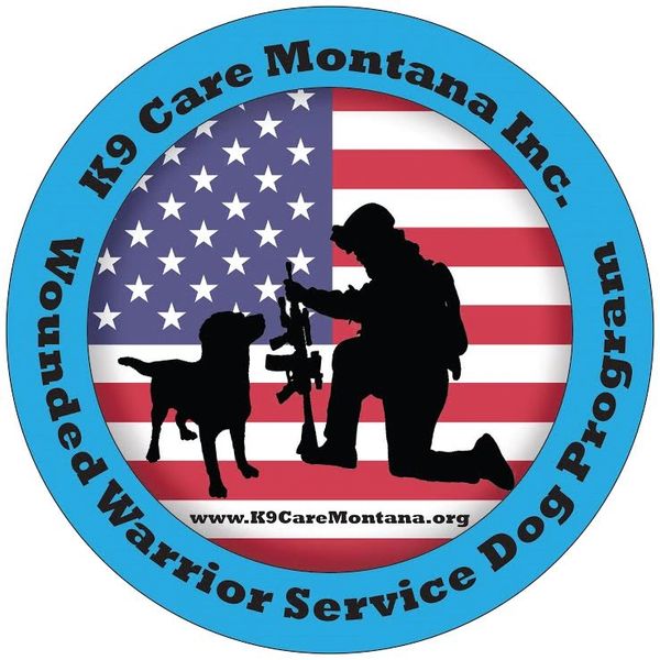 A wide background with Logotext K-9 care Montana