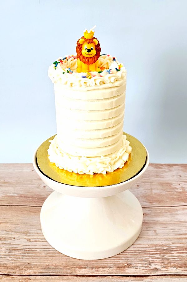 Smash cake with sprinkles