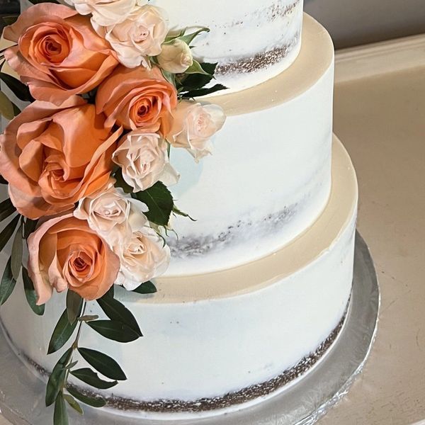 Semi-Naked wedding cake