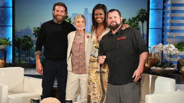 Bradley Cooper, Ellen Degeneres, Michelle Obama and Jacob Schick at The Ellen Show!