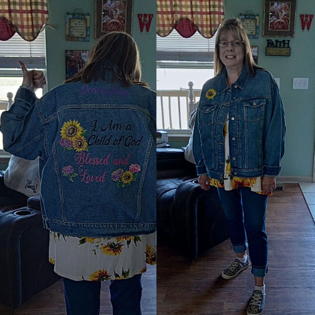 Denim Jacket - I am a child of God, Blessed and loved