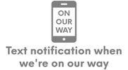 text notification when we are on our way