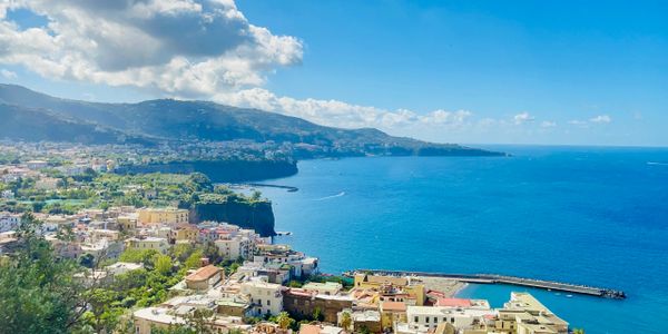 Amalfi coast view from above